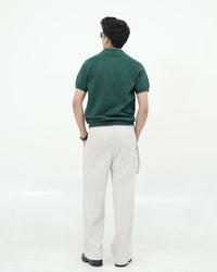 Premium Textured Forest Green Polo T-Shirt – Tailored Fit