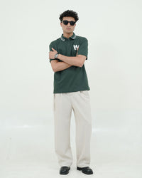 Minimal Logo Polo T-Shirt – Dark Green Classic Fit
