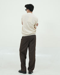 Minimalist Cream Short-Sleeve Polo Shirt – Modern Fit