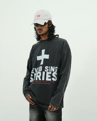FULL SLEEVE  BLACK T SHIRT 002