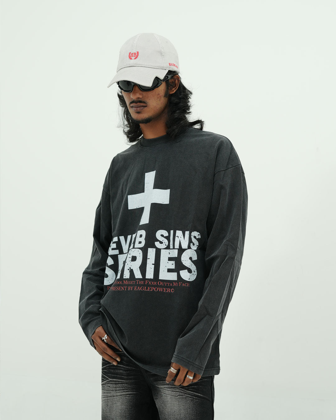 FULL SLEEVE  BLACK T SHIRT 002