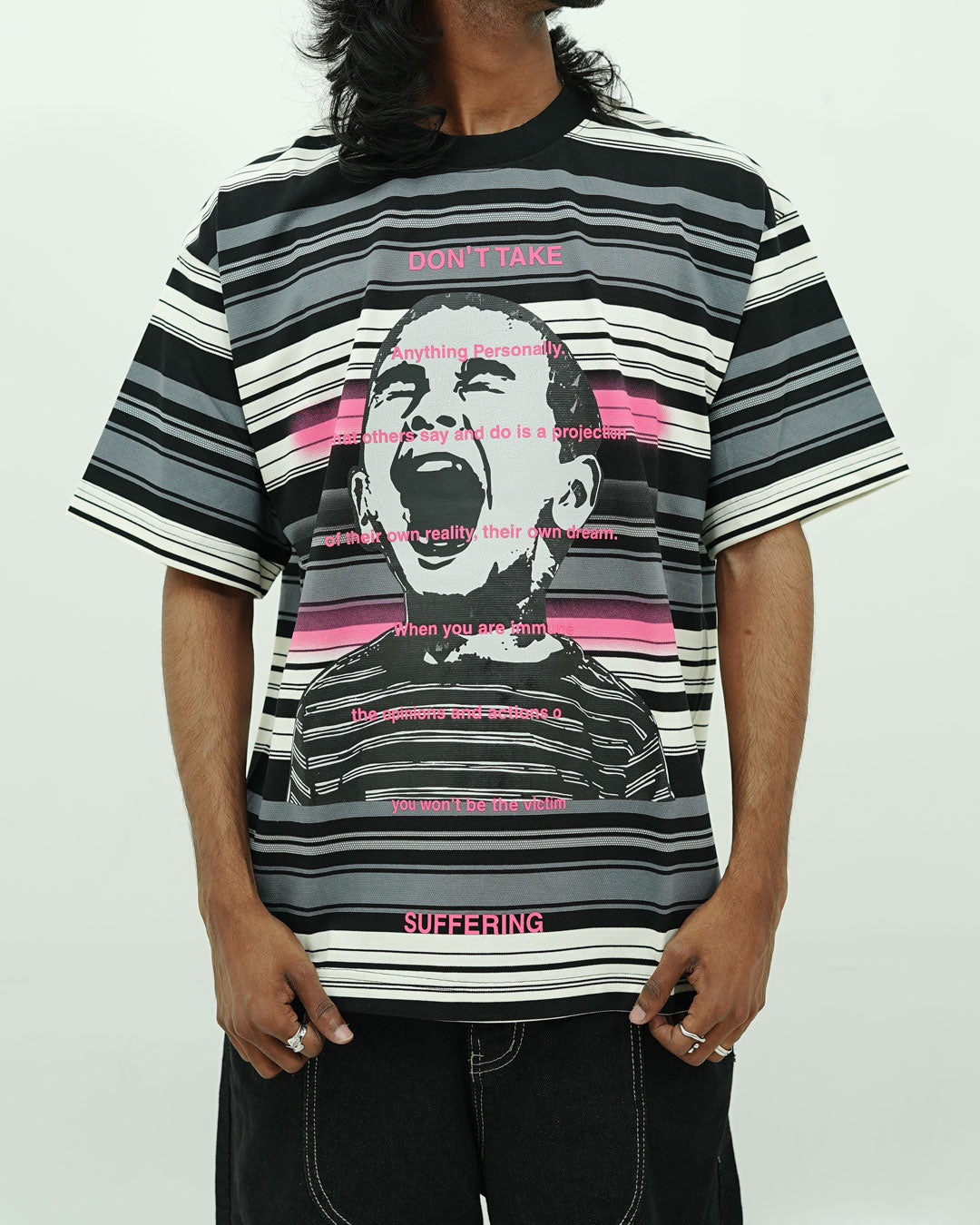 T SHIRT BLACK LINE